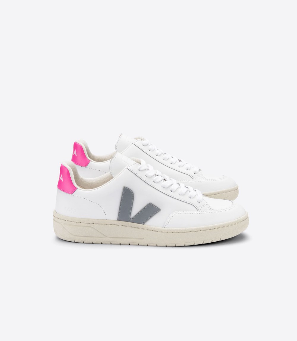 Veja Trainers Womens White - V-12 Leather - XYTR-69842